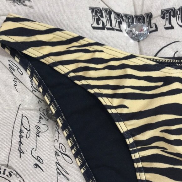TOPSHOP Animal Print V Bikini Bottoms - Picture 4 of 6